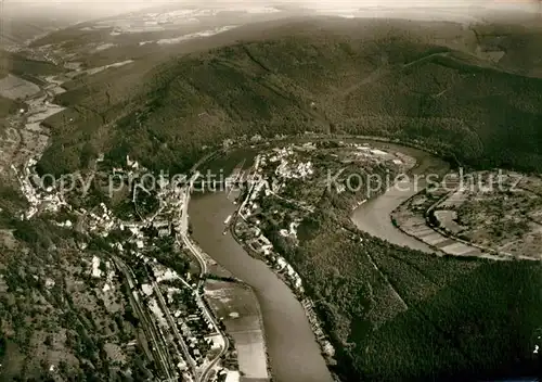 AK / Ansichtskarte Hirschhorn_Neckar Luftkurort Fliegeraufnahme Hirschhorn Neckar