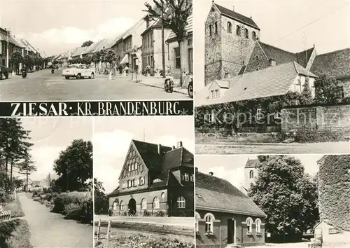 AK / Ansichtskarte Ziesar Teilansichten Park Promenade Ziesar