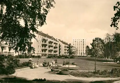 AK / Ansichtskarte Ludwigsfelde Potsdamer Strasse Wohnblocks Neubauten Hochhaus Ludwigsfelde
