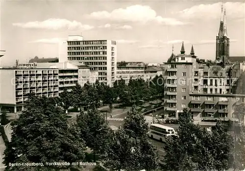 AK / Ansichtskarte Kreuzberg_Berlin Yorckstrasse mit Rathaus Kreuzberg Berlin