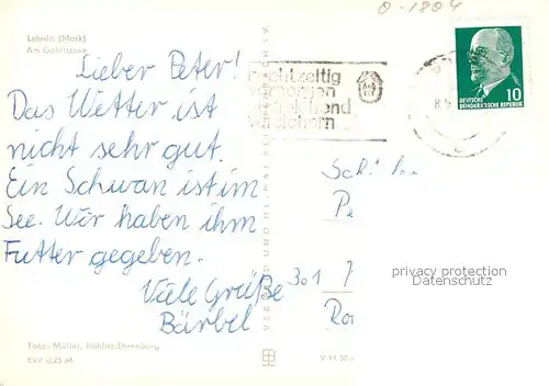 AK / Ansichtskarte Lehnin Partie am Gohlitzsee Lehnin