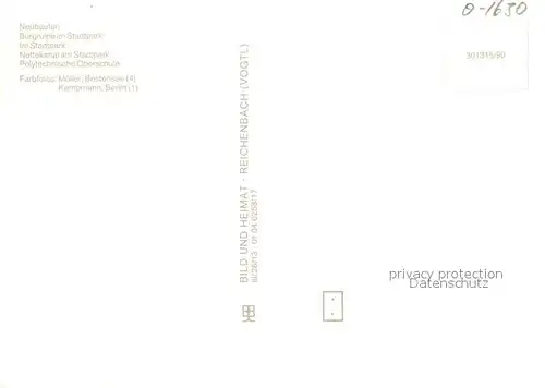 AK / Ansichtskarte Zossen_Brandenburg Neubauten Burgruine Stadtpark Nottekanal Polytechnische Oberschule 