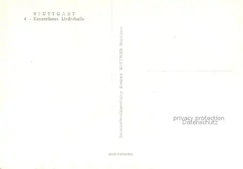 AK / Ansichtskarte Stuttgart Konzerthaus Liederhalle Stuttgart
