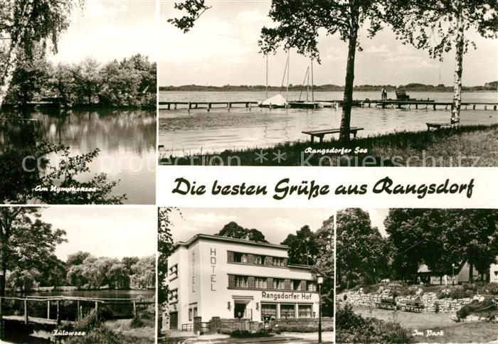 Ak Ansichtskarte Rangsdorf Nymphensee Rangsdorfer See Zuelowsee Hotel Rangsdorfer Hof Park Rangsdorf Nr Vd Oldthing Ansichtskarten Brand