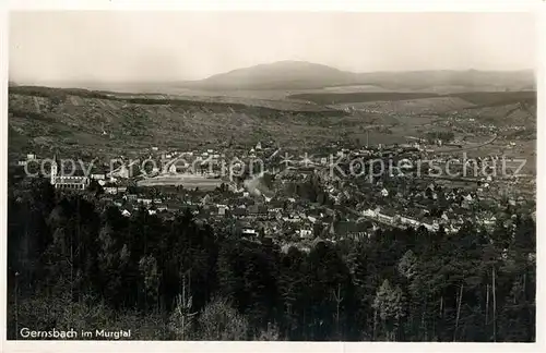 AK / Ansichtskarte Gernsbach Panorama Schloss Gernsbach