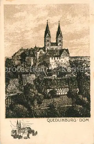 AK / Ansichtskarte Quedlinburg Dom Quedlinburg