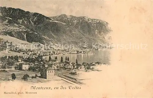 AK / Ansichtskarte Montreux_VD Vu des Cretes  Montreux VD