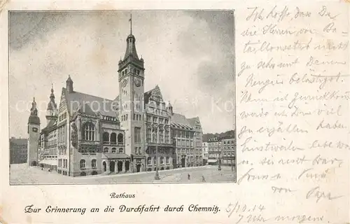 AK / Ansichtskarte Chemnitz Rathaus  Chemnitz
