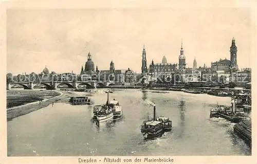AK / Ansichtskarte Dresden Altstadt Marienbruecke Dresden