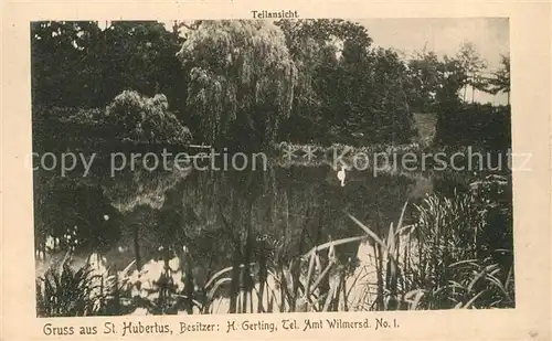 AK / Ansichtskarte Wilmersdorf_Berlin St Hubertus Uferpartie am Wasser Wilmersdorf Berlin