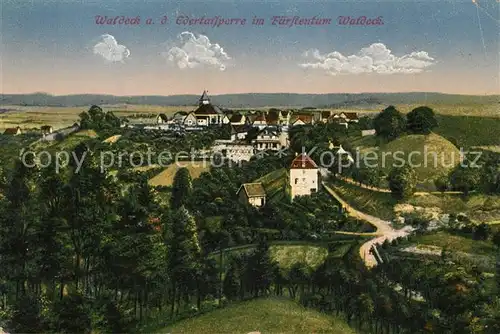 AK / Ansichtskarte Waldeck_Edersee Panorama Waldeck Edersee