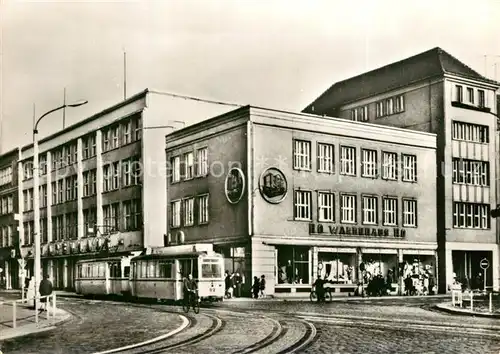 AK / Ansichtskarte Strassenbahn Serie 80 Jahre Strassenbahn Brandenburg Nr 12 Neustaedtischer Markt Hauptstrasse 1969 