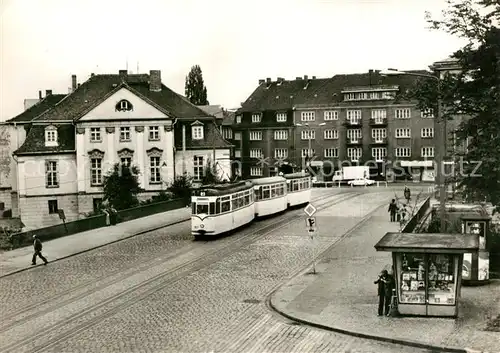 AK / Ansichtskarte Strassenbahn Serie 80 Jahre Strassenbahn Brandenburg Nr 11 Friedensbruecke 1976 