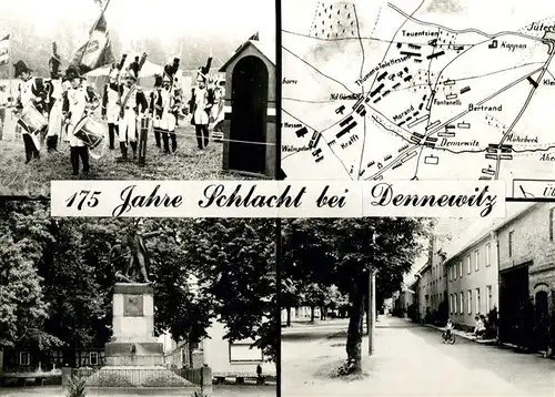 AK / Ansichtskarte Dennewitz 175 Jahre Schlacht bei Dennewitz Musikkorps Kirche Denkmal Dennewitz