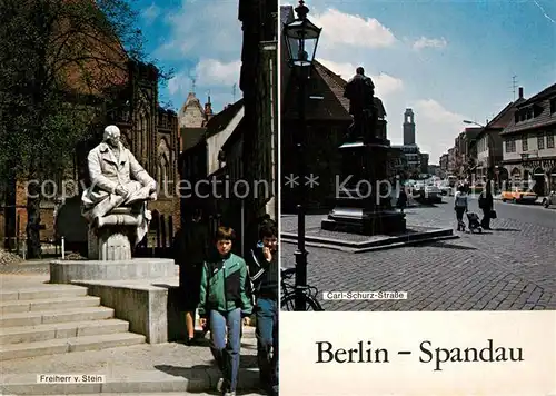 AK / Ansichtskarte Spandau Denkmal Freiherr von Stein Carl Schurz Strasse Spandau