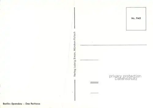 AK / Ansichtskarte Spandau Rathaus Spandau