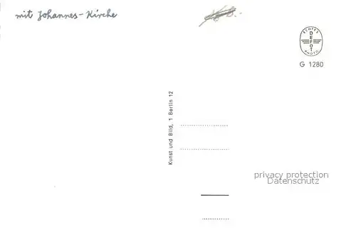 AK / Ansichtskarte Schlachtensee Matterhorn Strasse Johanneskirche Schlachtensee