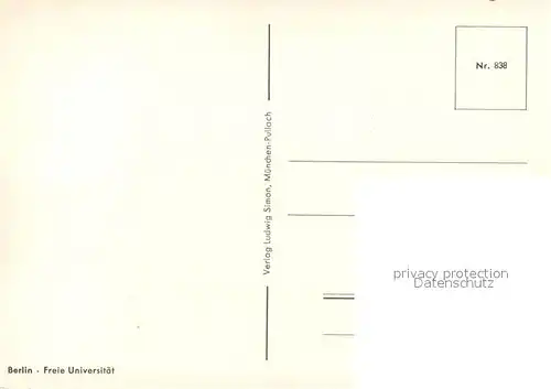 AK / Ansichtskarte Berlin Freie Universitaet Berlin