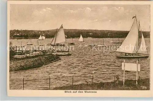 AK / Ansichtskarte Berlin Segeln auf dem Wannsee Berlin