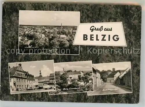 AK / Ansichtskarte Belzig_Bad Panorama Marktplatz Burg Eisenhardt Bahnhofstrasse Belzig_Bad