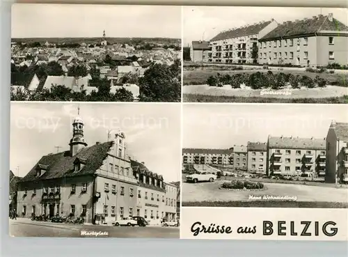 AK / Ansichtskarte Belzig_Bad Panorama Goethestrasse Neue Wohnsiedlung Marktplatz Belzig_Bad