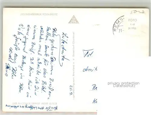 AK / Ansichtskarte Deutz_Koeln Jugendherberge Deutz_Koeln