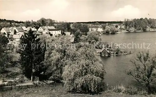 AK / Ansichtskarte Flecken_Zechlin Panorama Schwarzer See Handabzug Flecken_Zechlin
