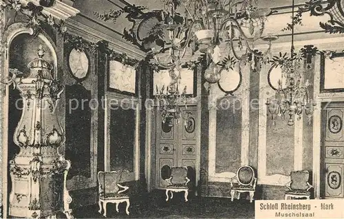 AK / Ansichtskarte Rheinsberg Schloss Schlafzimmer Muschelsaal Rheinsberg