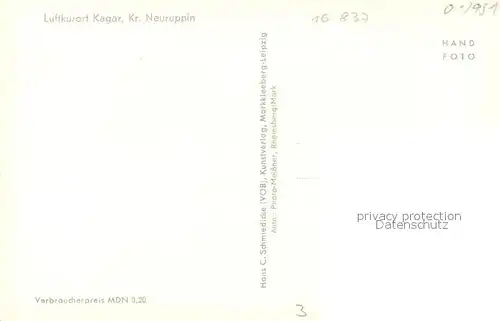 AK / Ansichtskarte Kagar Luftkurort Rheinsberger Seengebiet Kagar