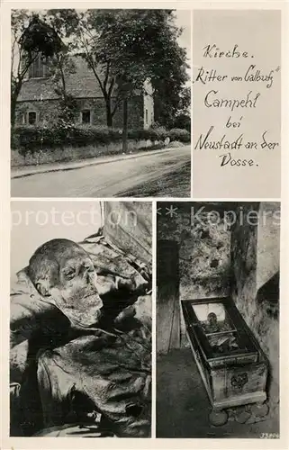 AK / Ansichtskarte Neustadt_Dosse Kirche Grab Ritter von Calbutz Campehl Neustadt_Dosse