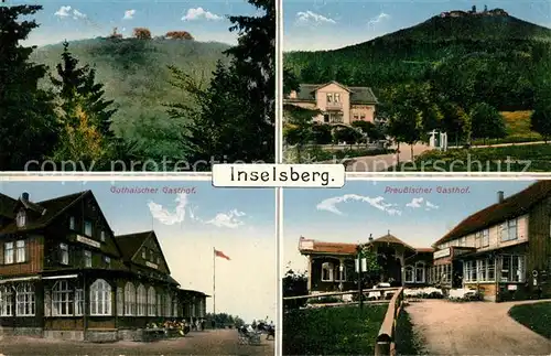 AK / Ansichtskarte Friedrichroda Inselsberg Gothaischer Gasthof Preussischer Gasthof Friedrichroda