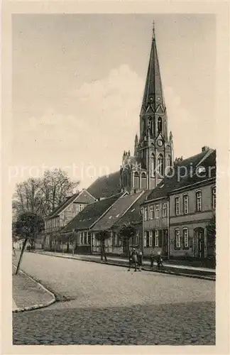 AK / Ansichtskarte Pritzwalk Gruenstrasse mit St Nicolai Kirche Pritzwalk