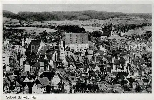 AK / Ansichtskarte Schwaebisch_Hall Stadtpanorama Fliegeraufnahme Schwaebisch Hall