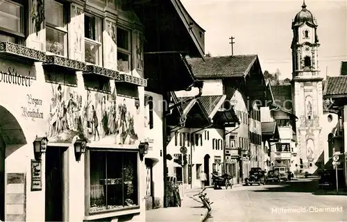 AK / Ansichtskarte Mittenwald_Bayern Obermarkt Mittenwald Bayern