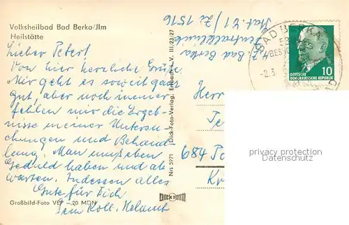 AK / Ansichtskarte Bad_Berka Heilstaette Bad_Berka