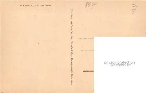 AK / Ansichtskarte Memmingen Rathaus Memmingen