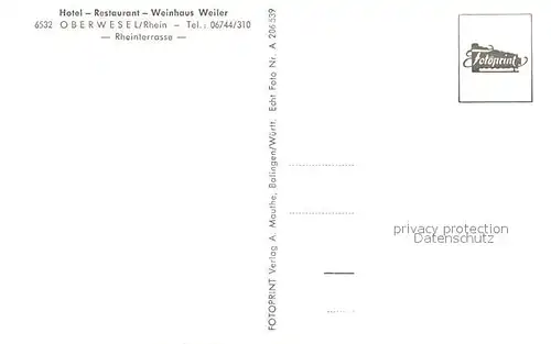 AK / Ansichtskarte Oberwesel_Rhein Rheinterrasse Stadtpanorama Kirche Oberwesel Rhein