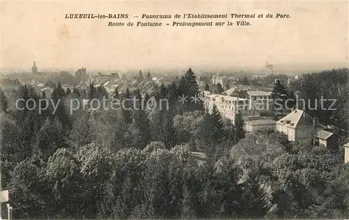 AK / Ansichtskarte Luxeuil les Bains Panorama Etablissement Thermal Parc Luxeuil les Bains