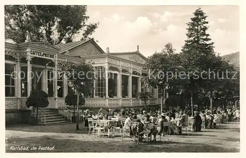 AK / Ansichtskarte Karlsbad_Eger Caffee Posthof Karlsbad_Eger