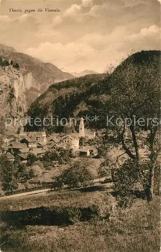 AK / Ansichtskarte Thusis Panorama Viamala Thusis