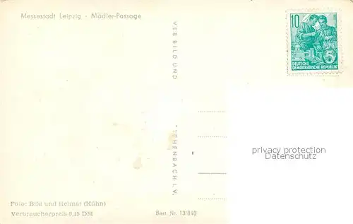 AK / Ansichtskarte Leipzig Maedler Passage Leipzig