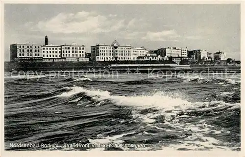 AK / Ansichtskarte Borkum_Nordseebad Strandfront  Borkum_Nordseebad