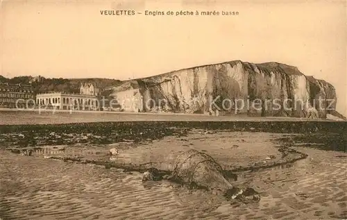 AK / Ansichtskarte Veulettes sur Mer Engins de peche a maree basse Veulettes sur Mer