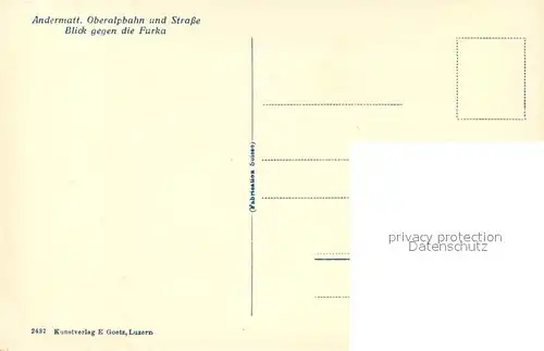 AK / Ansichtskarte Andermatt Oberalpbahn Strasse Furka Andermatt