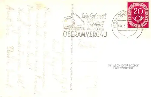 AK / Ansichtskarte Oberammergau Dorfplatz Oberammergau