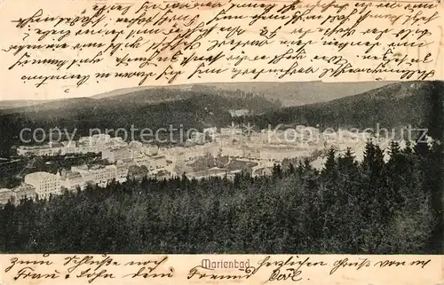 AK / Ansichtskarte Marienbad_Tschechien_Boehmen Panorama Marienbad_Tschechien