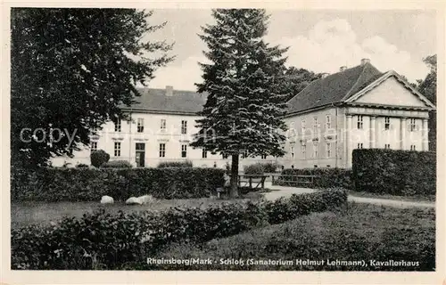 AK / Ansichtskarte Rheinsberg Schloss Sanatorium Helmut Lehmann Kavalierhaus Rheinsberg