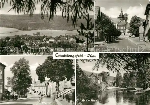 AK / Ansichtskarte Stadtlengsfeld Panorama Am Markt Obertor An der Felda Stadtlengsfeld