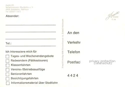 AK / Ansichtskarte Stadtlohn Paengel Anton Radwandern Bootsfahrt auf der Berkel Vogelschiessen Stadtlohn