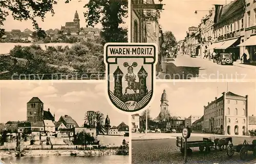 AK / Ansichtskarte Waren_Mueritz Teilansichten Luftkurort Mecklenburgische Seenplatte Wappen Waren Mueritz